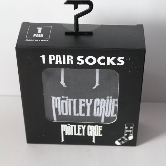 🍁5/$25🎃 1 Pair Boxed Motley Crue Socks Size 7-12 Shoe - Picture 1 of 3